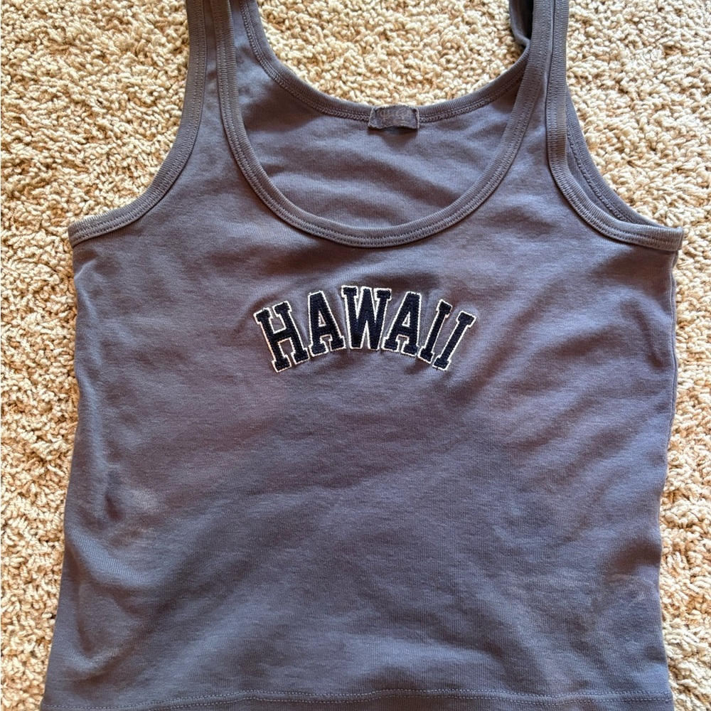 Brandy Melville Charcoal Hawaii Tank Top
